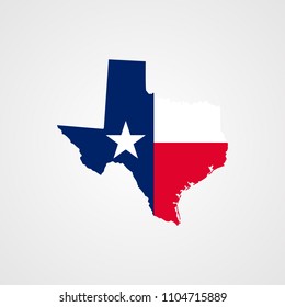 Texas Flag Map