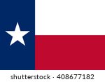 Texas flag, official colors and proportion correctly. National Texas flag. Vector illustration. EPS10.