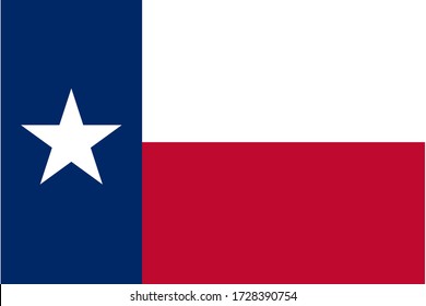 Texas flag, official colors and proportion correctly. National Texas flag. 