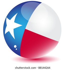 Texas flag on the ball .Vector