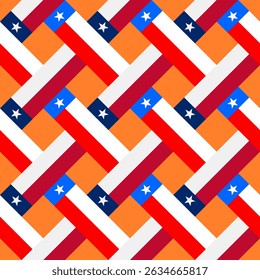 texas flag pattern intertwined. geometric background for decoration. vector illustration