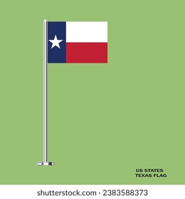 Texas flag. Texas table flag Texas US state. The USA. Vector Illustration Flag of Texas.