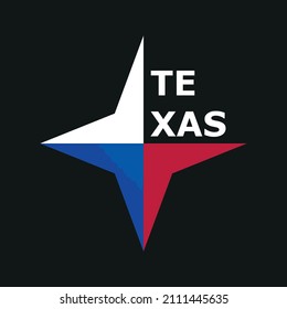 texas-Flag Textbaustein Illustration Vorlage Design