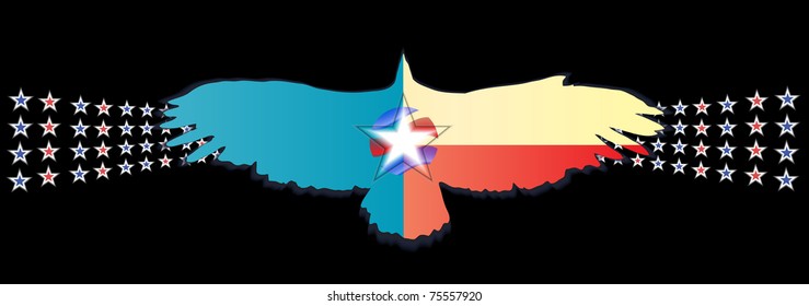Texas flag vector illustration