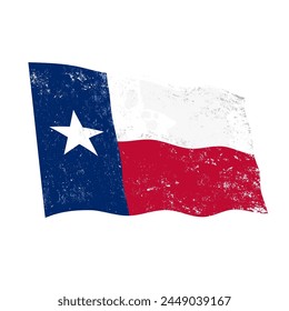 Texas, Texas Flagge - Vektorillustration, Grunge Landesflagge	