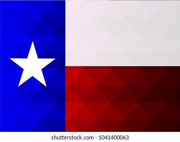 Texas Flag vector illustration. Texas Flag. National Flag of Texas. Mosaic flag. Vector