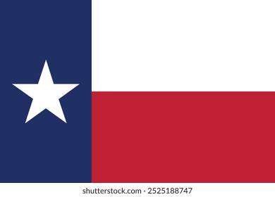 texas, texas flag -vector illustration. Texas flag, official colors and proportion correctly. National Texas flag.