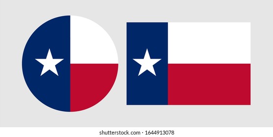texas flag vector isolated on white background