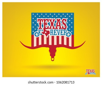 Texas Forever with mini map Vector EPS 10