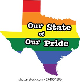 Texas gay pride vector state sign