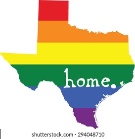 Texas gay pride vector state sign