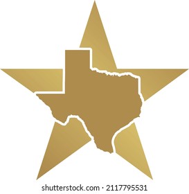 Vector de logotipo de estrella de oro de Texas
