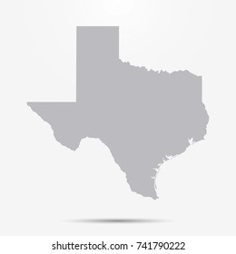 Texas grey map