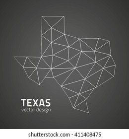 Texas grey vector outline map