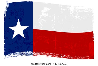 texas grunge flag, vector illustration 
