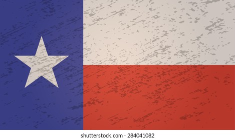 Texas grunge style flag. Vector EPS10