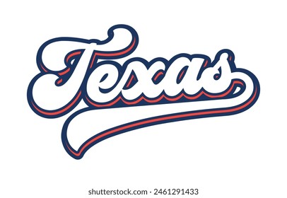 Texas hand lettering design calligraphy vector, Texas text vector trendy typography design