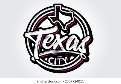 Logotipo de tipografia de letras para as mãos do Texas