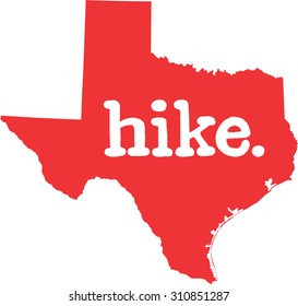 Texas hike state vector sign