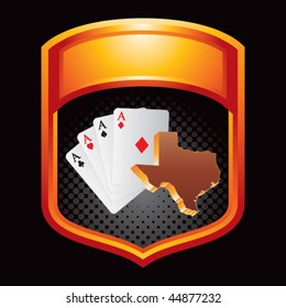 texas hold em orange shiny display