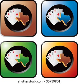texas hold em symbol on multicolored web icons