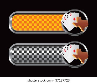 texas hold em symbol on checkered tabs