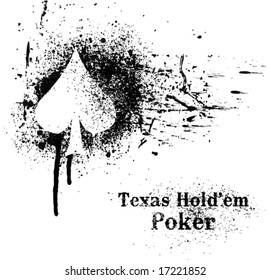 Texas Hold'em Poker grunge