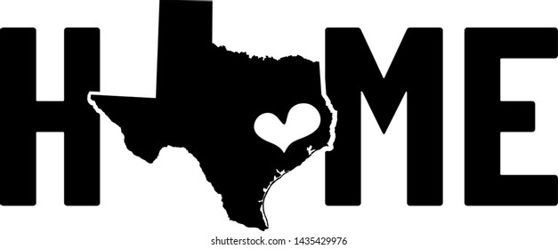 Texas home, Vector, America map