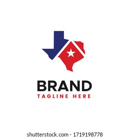 Texas house real estate modern logo template