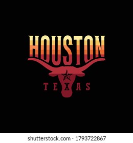 Texas Houston Dallas Fort Worth Map Longhorn Big And Bright State T Shirts Template Design