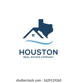 texas houston real estate logo vector illustration, flood houston logo can use for your trademark, branding identity or commercial brand