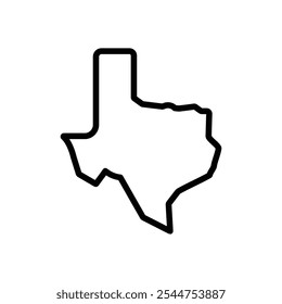 Contorno de Vector de conjunto de signos de logotipo de icono de Texas
