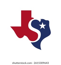 Texas icon logo vector design, letter S Texas logo