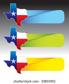 texas icon on bold advertisement banner