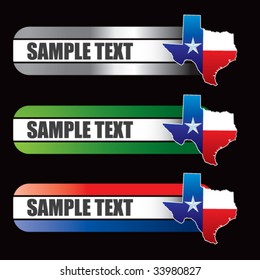 texas icon on bold advertisement banner
