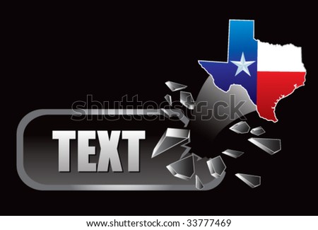 texas icon on broken banner