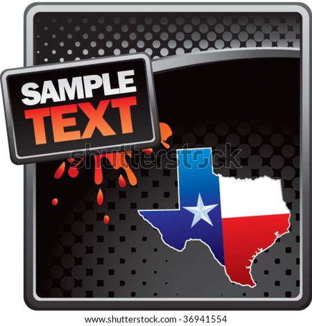 texas icon on classy modern style grunge template