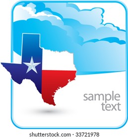 texas icon on cloud banner