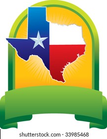 Texas-Symbol auf der zerfallsförmigen Anzeige
