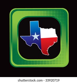 icono de texas en botón web brillante