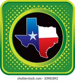 texas icon on glossy web button