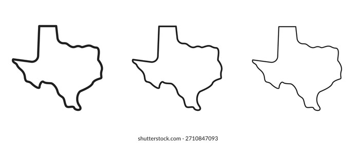 Ícone do Texas com estilo de contorno, designs de ilustração vetorial