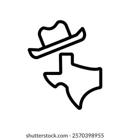 Texas icon Outline thin set