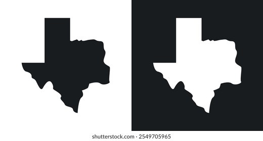 Texas icon pack in black color.