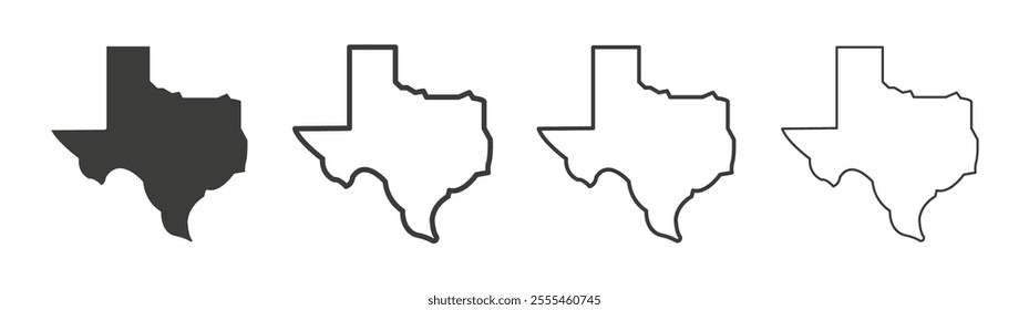 Texas icon pack. vector illustration