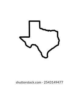 Texas icon set. outlined and solid filled versions.