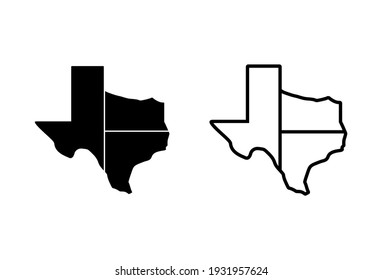 Texas icon set. texas sign symbol