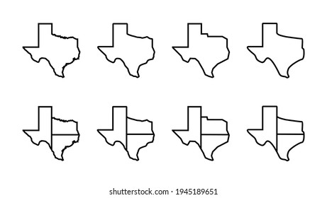 Texas icon set. texas sign symbol