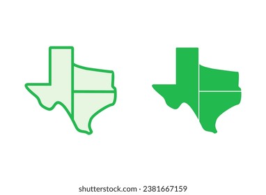 Texas icon set. texas sign symbol