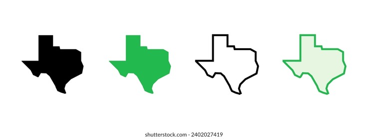 Texas icon set. texas sign symbol